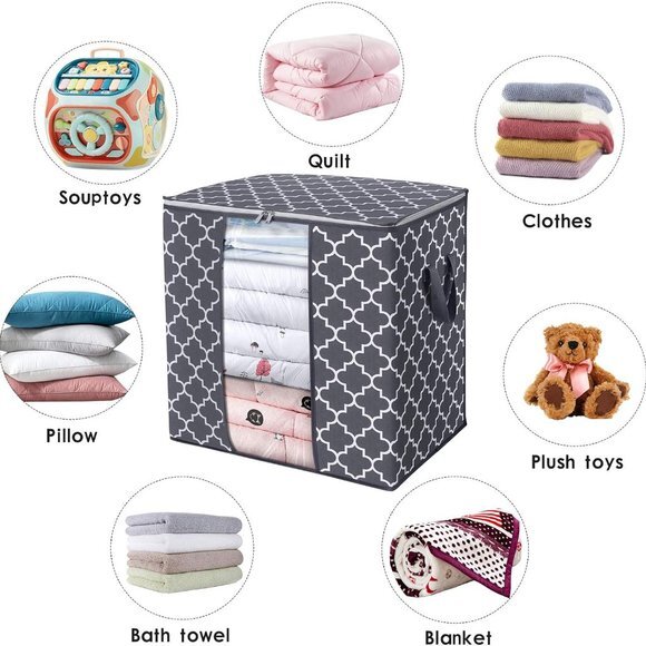 Storage Bags [3 Pack/100L] Large Blanket Clothes Organization and Storage‎ - Picture 5 of 5